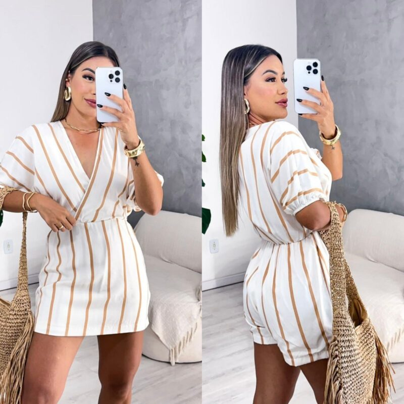 Macaquinho Listrado Caramelo