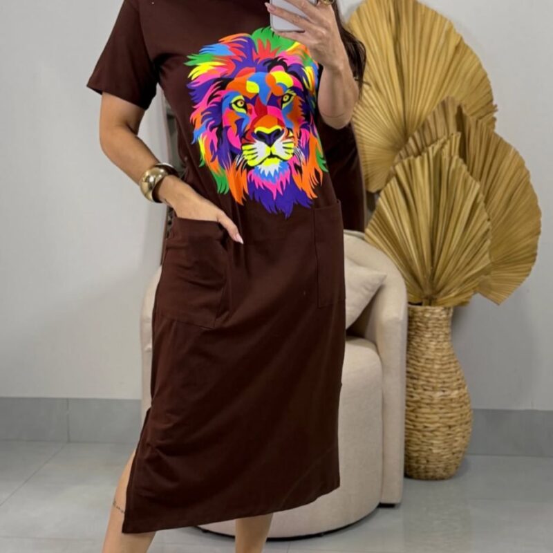 Camisetão Leão Marrom