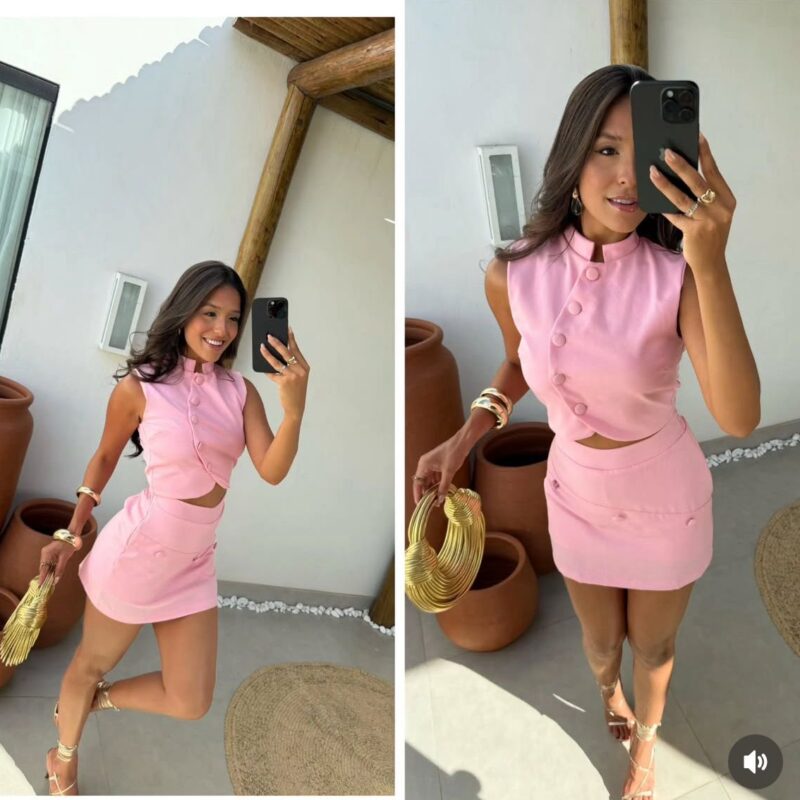 Conjunto Antonella Rosa