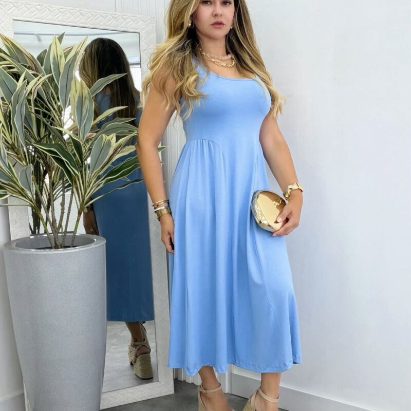 Vestido Mavie Azul Claro