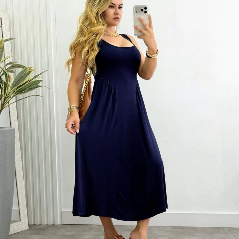 Vestido Mavie Azul Marinho