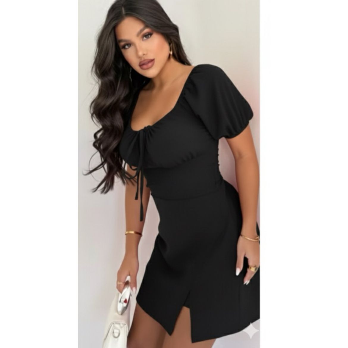 Macaquinho/Vestido Laura Preto - Imagem 3