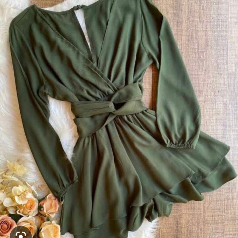 Macaquinho/vestido Isa Verde